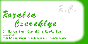 rozalia csereklye business card